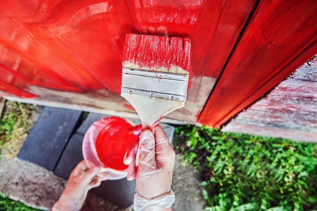 paint front door of country home