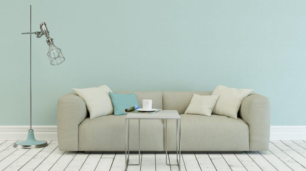 Sofa in a modern Scandinavian interior design