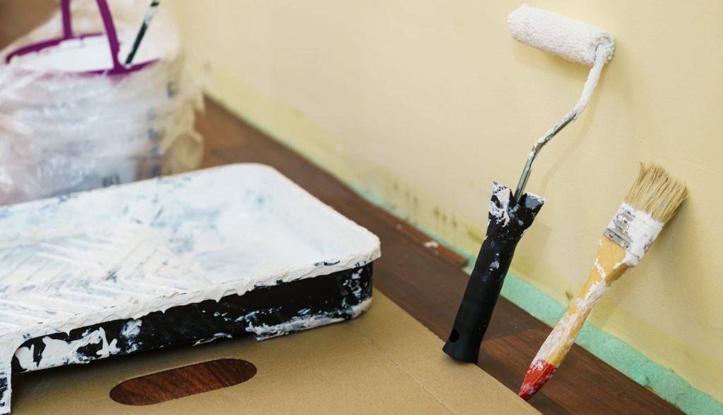 wall colour change white paint with essentials equipment