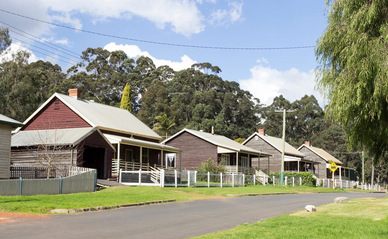 A quiet street in the Australian country town of Pemberton