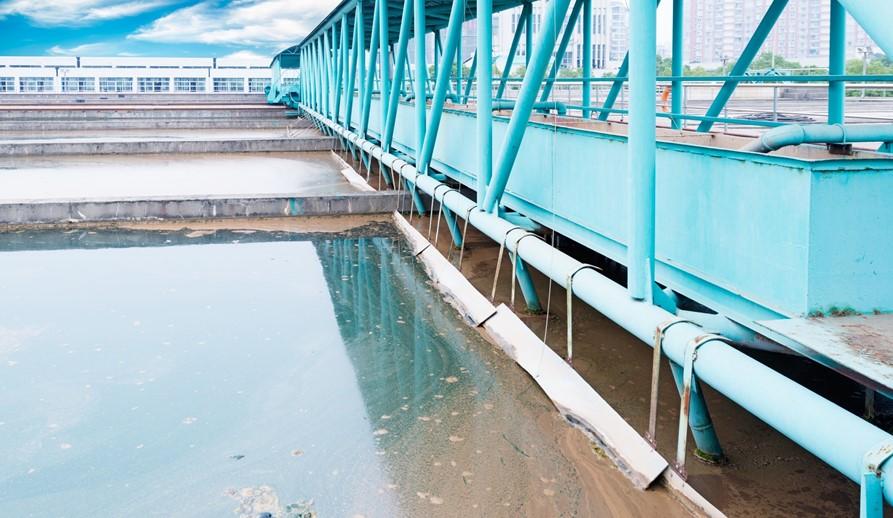 Modern wastewater treatment plant