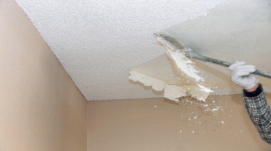 Removal of popcorn ceiling